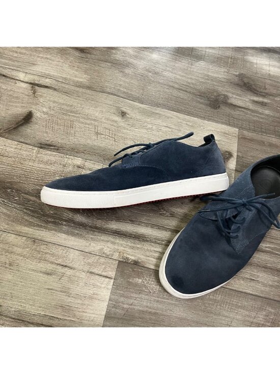 Clae Ellington Suede Lace Up Waxed Shoes Navy Blue Grey Men’s Size 12 main image 5